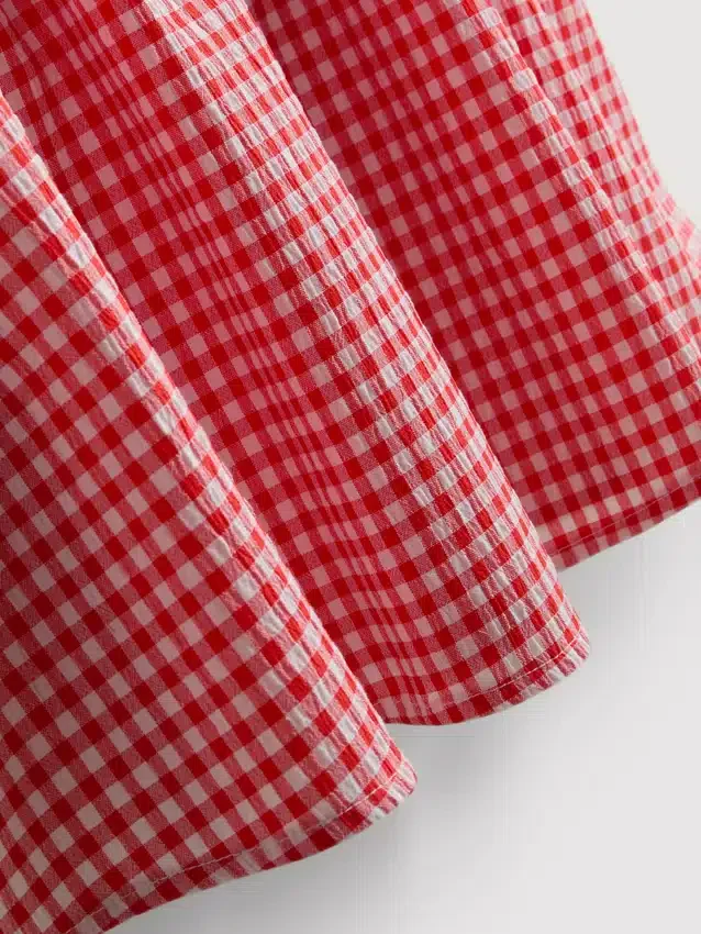 7-15yrs | gingham blouse and skirt set