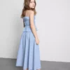 7-15yrs | gingham check midi skirt