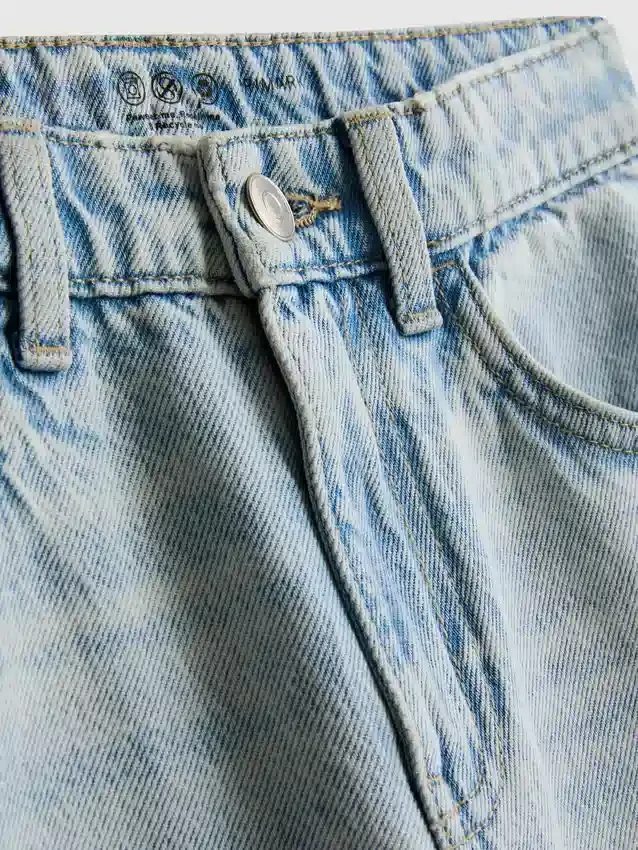 7-15yrs | hem split wide leg jeans