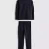 7-15yrs | jacquard zip-up jacket and joggers set