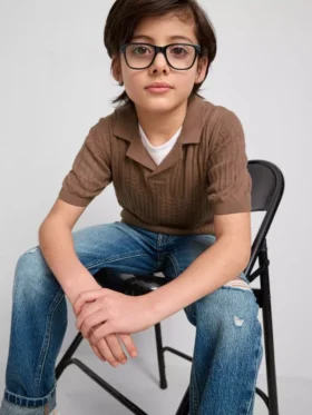 7-15yrs | knit polo shirt