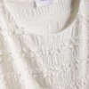 7-15yrs | lace-trim crinkle cap-sleeve blouse