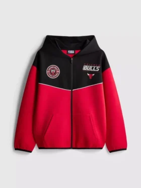 7-15yrs | nba chicago bulls zip-up hoodie
