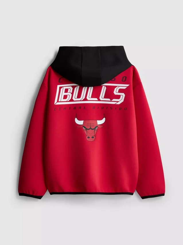 7-15yrs | nba chicago bulls zip-up hoodie