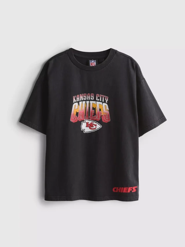 7-15yrs | nfl kansas city chiefs acid wash t-shirt