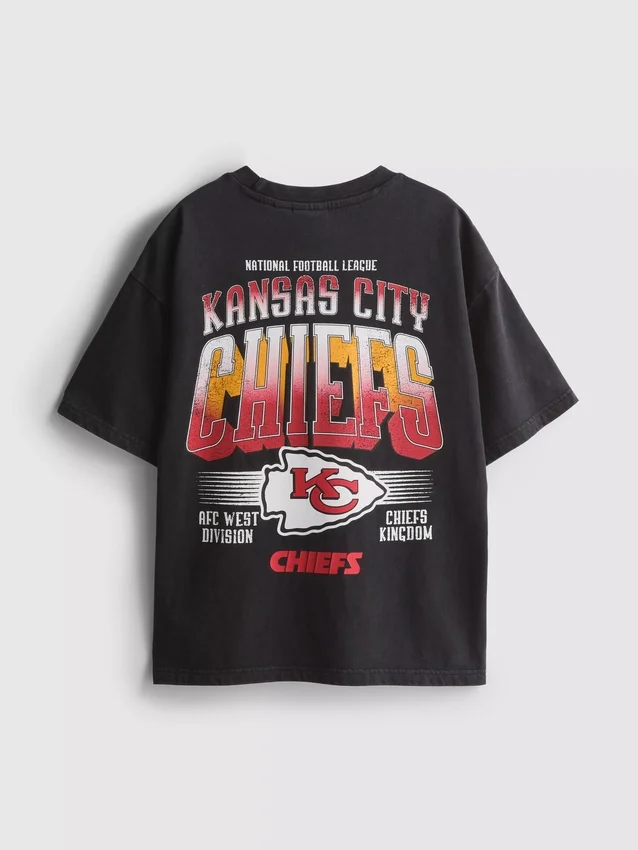 7-15yrs | nfl kansas city chiefs acid wash t-shirt
