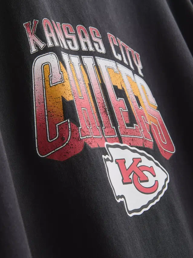 7-15yrs | nfl kansas city chiefs acid wash t-shirt