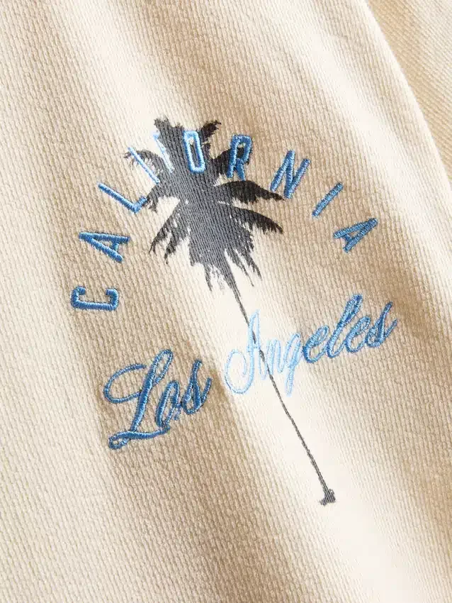 7-15yrs | palm tree graphic textured t-shirt