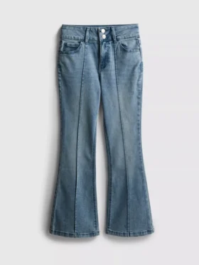 7-15yrs | pintuck flare jeans