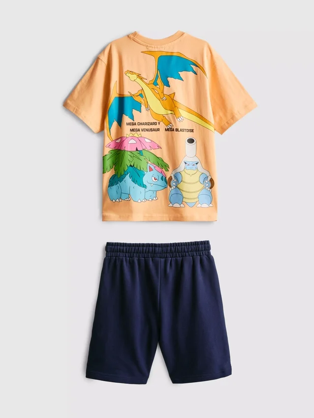 7-15yrs | pokamon t-shirt and shorts set