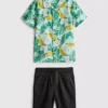 7-15yrs | printed shirt and shorts set