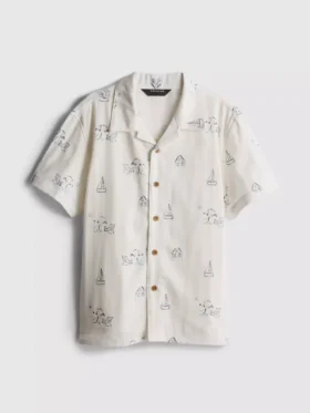 7-15yrs | printed textured shirt