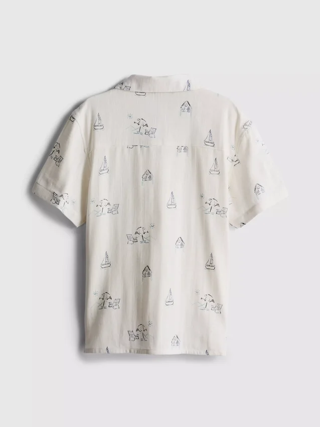 7-15yrs | printed textured shirt