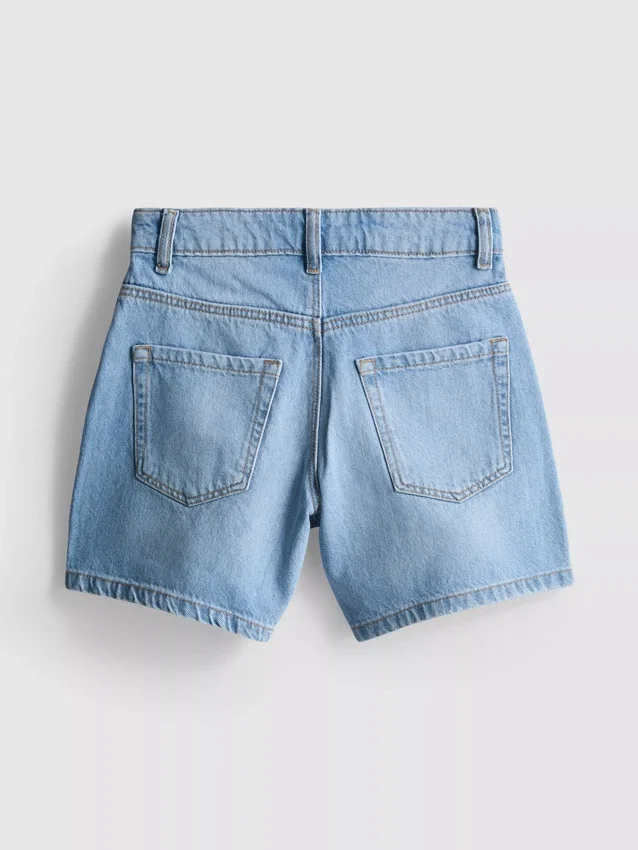 7-15yrs | rhinestone bow denim shorts