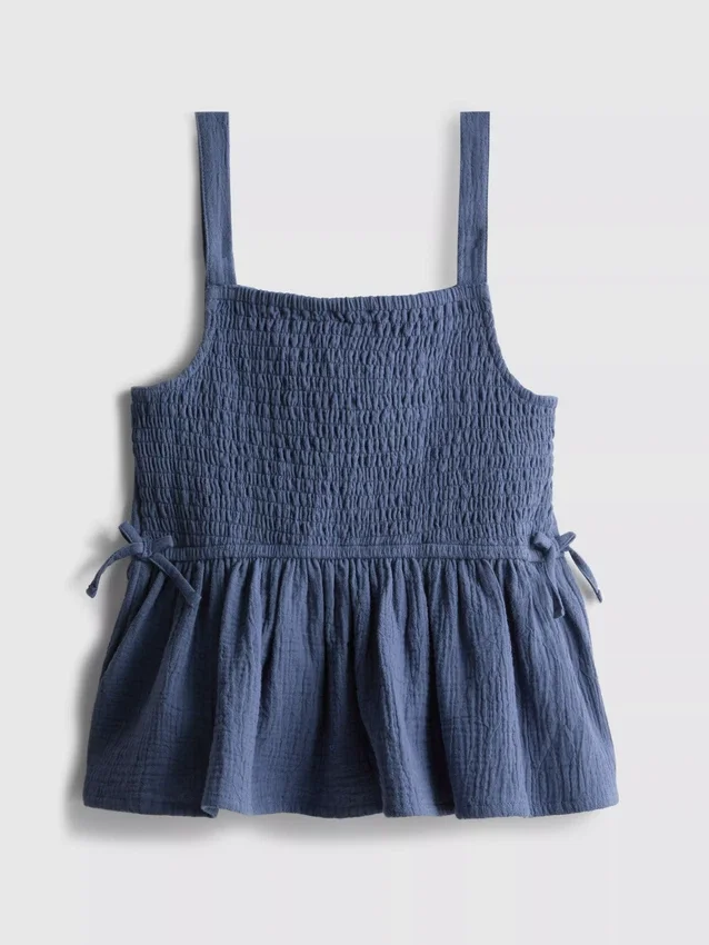 7-15yrs | shirred bow blouse