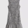 7-15yrs | shirred gingham sleeveless dress
