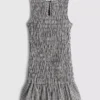 7-15yrs | shirred gingham sleeveless dress