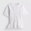 7-15yrs | shirred peplum t-shirt