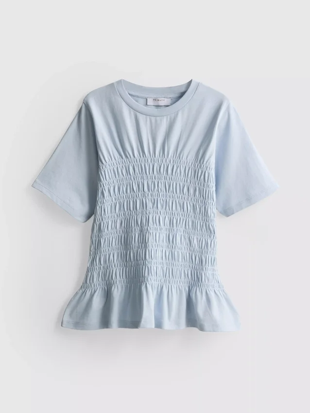 7-15yrs | shirred peplum t-shirt