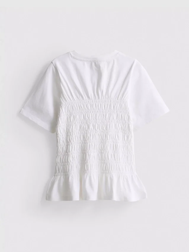 7-15yrs | shirred peplum t-shirt