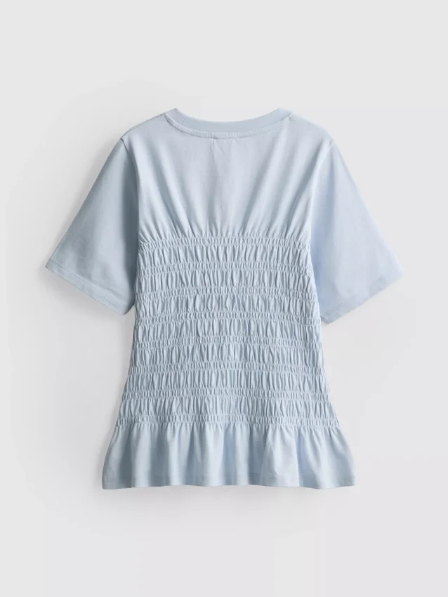 7-15yrs | shirred peplum t-shirt