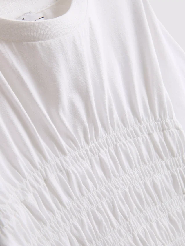 7-15yrs | shirred peplum t-shirt
