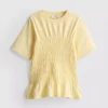 7-15yrs | shirred peplum t-shirt