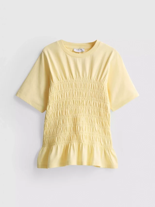 7-15yrs | shirred peplum t-shirt