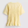 7-15yrs | shirred peplum t-shirt