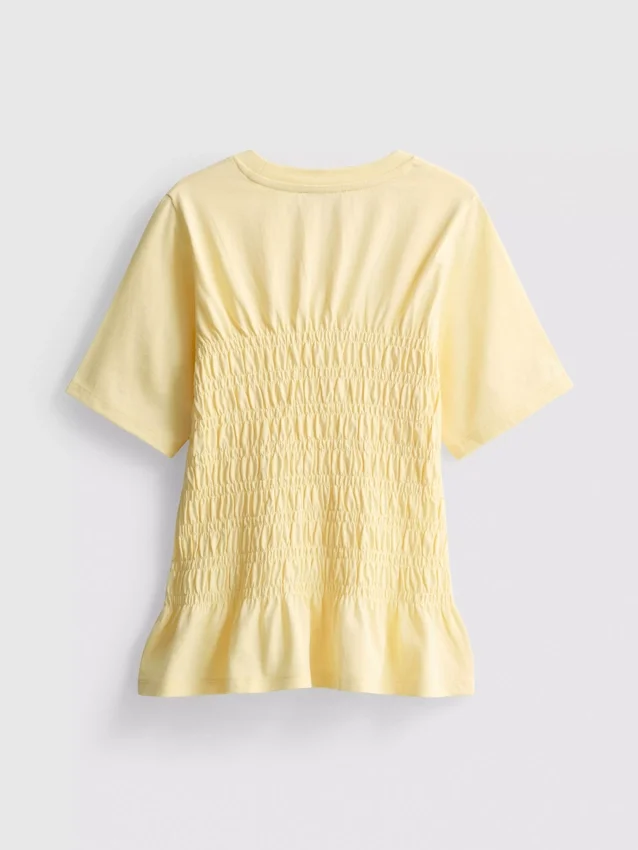 7-15yrs | shirred peplum t-shirt
