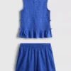 7-15yrs | shirred sleeveless top and shorts set