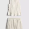 7-15yrs | shirred sleeveless top and shorts set