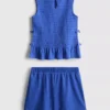 7-15yrs | shirred sleeveless top and shorts set