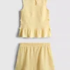 7-15yrs | shirred sleeveless top and shorts set