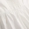 7-15yrs | shirred square neck blouse