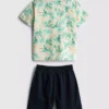 7-15yrs | slub cotton shirt and shorts set
