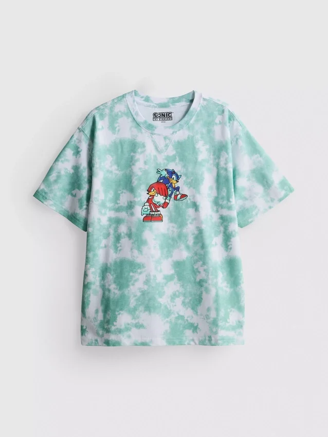7-15yrs | sonic the hedgehog tie-dye t-shirt