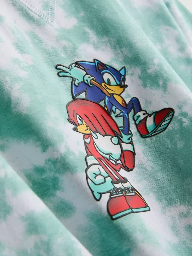 7-15yrs | sonic the hedgehog tie-dye t-shirt