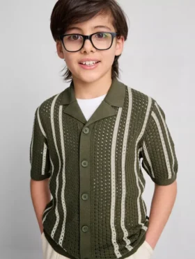 7-15yrs | stripe knit shirt