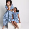7-15yrs | stripe shirred blouse
