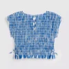 7-15yrs | stripe shirred blouse