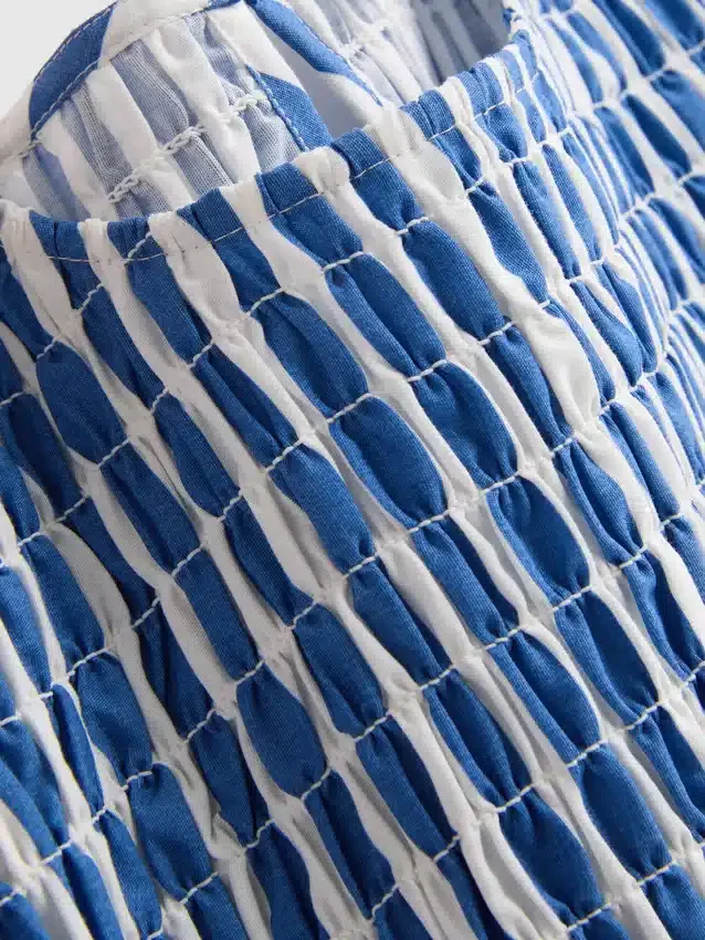 7-15yrs | stripe shirred blouse