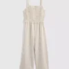 7-15yrs | stripe shirred jumpsuit