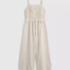 7-15yrs | stripe shirred jumpsuit
