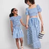 7-15yrs | stripe shirred skirt