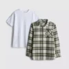 7-15yrs | t-shirt and check shirt set