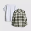 7-15yrs | t-shirt and check shirt set