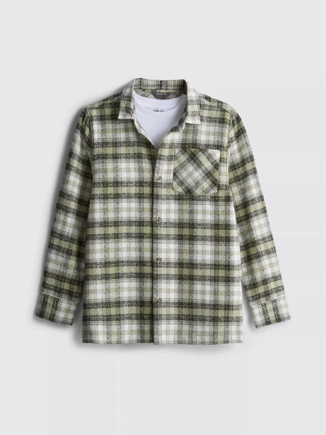 7-15yrs | t-shirt and check shirt set