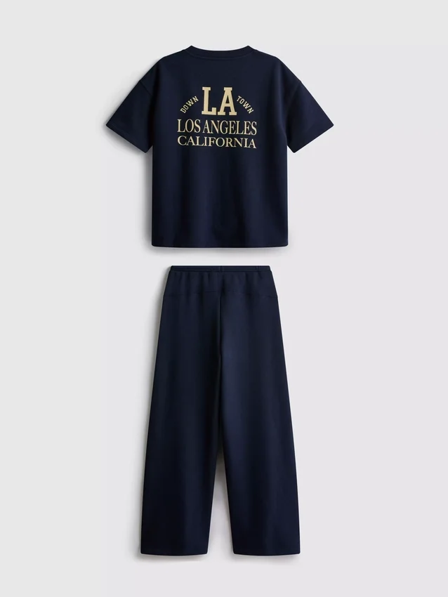 7-15yrs | t-shirt and wide-leg joggers set
