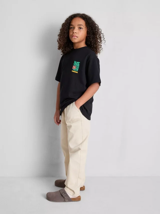 7-15yrs | textured flower graphic t-shirt